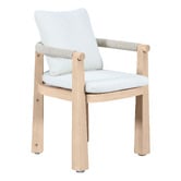 Temple &amp; Webster Crescent Eucalyptus Wood Outdoor Dining Chair
