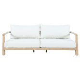 Temple &amp; Webster 6 Seater Crescent Eucalyptus Wood Outdoor Lounge Set