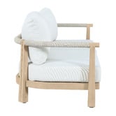 Temple &amp; Webster 6 Seater Crescent Eucalyptus Wood Outdoor Lounge Set