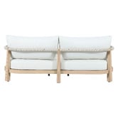 Temple &amp; Webster 6 Seater Crescent Eucalyptus Wood Outdoor Lounge Set