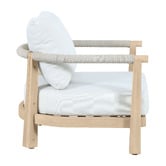 Temple &amp; Webster 6 Seater Crescent Eucalyptus Wood Outdoor Lounge Set