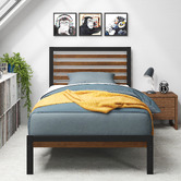 Temple &amp; Webster Kinsley Bed Frame &amp; Luxury Pocket Spring Mattress Set