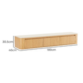 Temple &amp; Webster 180cm Talia Travertine-Look Floating TV Unit