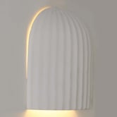 Temple &amp; Webster Sia White Ceramic Outdoor Wall Light