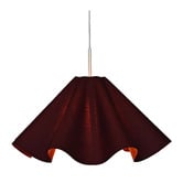 Temple &amp; Webster Sutton Scalloped Linen Pendant Light