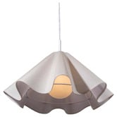 Temple &amp; Webster Sutton Scalloped Linen Pendant Light