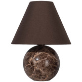 Temple &amp; Webster Riva Chocolate Marble Table Lamp