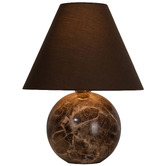 Temple &amp; Webster Riva Chocolate Marble Table Lamp