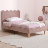 Temple &amp; Webster Ripple Chenille Bed Frame