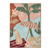 Temple &amp; Webster Leopard of Leisure Framed Canvas Wall Art