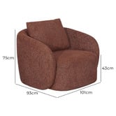 Temple &amp; Webster Mallow Swivel Armchair