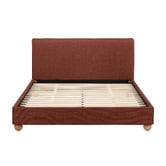 Temple &amp; Webster Bonnie Upholstered Ball Foot Bed