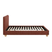 Temple &amp; Webster Bonnie Upholstered Ball Foot Bed