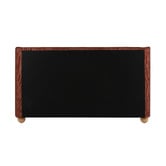 Temple &amp; Webster Bonnie Upholstered Ball Foot Bed