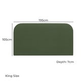 Temple &amp; Webster Forest Green Alpha Velvet Bedhead