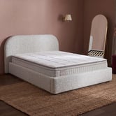 Temple &amp; Webster Emery Upholstered Bed &amp; The Luxe Hybrid Mattress Set