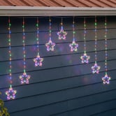Temple &amp; Webster 242 LED Star Drop Christmas Curtain Lights