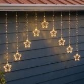 Temple &amp; Webster 242 LED Star Drop Christmas Curtain Lights