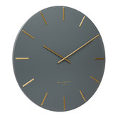 One Six Eight London Charcoal Luca Silent Wall Clock