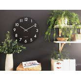 One Six Eight London Black Jackson Silent Wall Clock