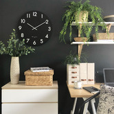 One Six Eight London Black Jackson Silent Wall Clock