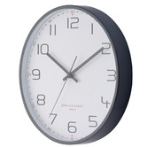 One Six Eight London Cool Grey Carmen Metal Wall Clock