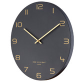One Six Eight London Charcoal Blake Metal Wall Clock