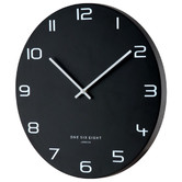 One Six Eight London Black Nero Metal Wall Clock