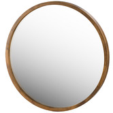 One Six Eight London Tina Round Wooden Mirror