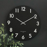 One Six Eight London Black Jackson Silent Wall Clock
