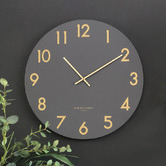 One Six Eight London Charcoal Grey Jones Silent Wall Clock