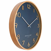 One Six Eight London Petrol Blue Wallace Silent Wall Clock