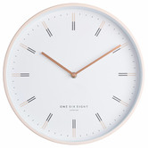One Six Eight London White Ellie Silent Wall Clock