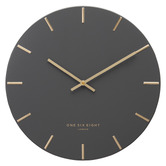 One Six Eight London Charcoal Luca Silent Wall Clock