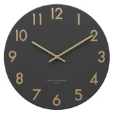 One Six Eight London Charcoal Grey Jones Silent Wall Clock
