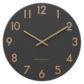 One Six Eight London Charcoal Grey Jones Silent Wall Clock