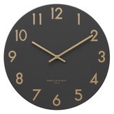One Six Eight London Charcoal Grey Jones Silent Wall Clock