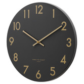 One Six Eight London Charcoal Grey Jones Silent Wall Clock