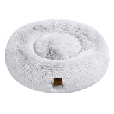 Charlies Pet Product Donut Faux Chinchilla Dog Bed
