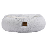 Charlies Pet Product Snookie Hooded Donut Faux Chinchilla Dog Bed