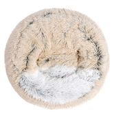 Charlies Pet Product Snookie Hooded Donut Faux Chinchilla Dog Bed