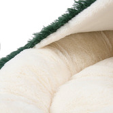 Charlies Pet Product Hooded Donut Faux Fur Dog Bed