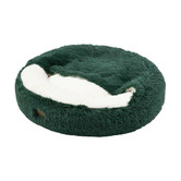 Charlies Pet Product Hooded Donut Faux Fur Dog Bed