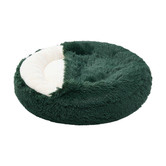 Charlies Pet Product Hooded Donut Faux Fur Dog Bed