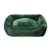 Charlies Pet Product Ascher Plush Corduroy Square Dog Bed