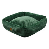 Charlies Pet Product Ascher Plush Corduroy Square Dog Bed
