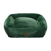 Charlies Pet Product Ascher Plush Corduroy Square Dog Bed