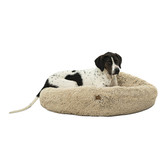 Charlies Pet Product Donut Faux Chinchilla Dog Bed
