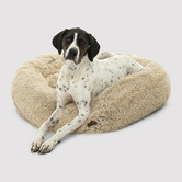 Charlies Pet Product Donut Faux Chinchilla Dog Bed