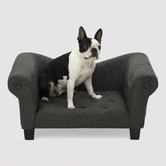 Charlies Pet Product Charcoal Luxe Dog Sofa